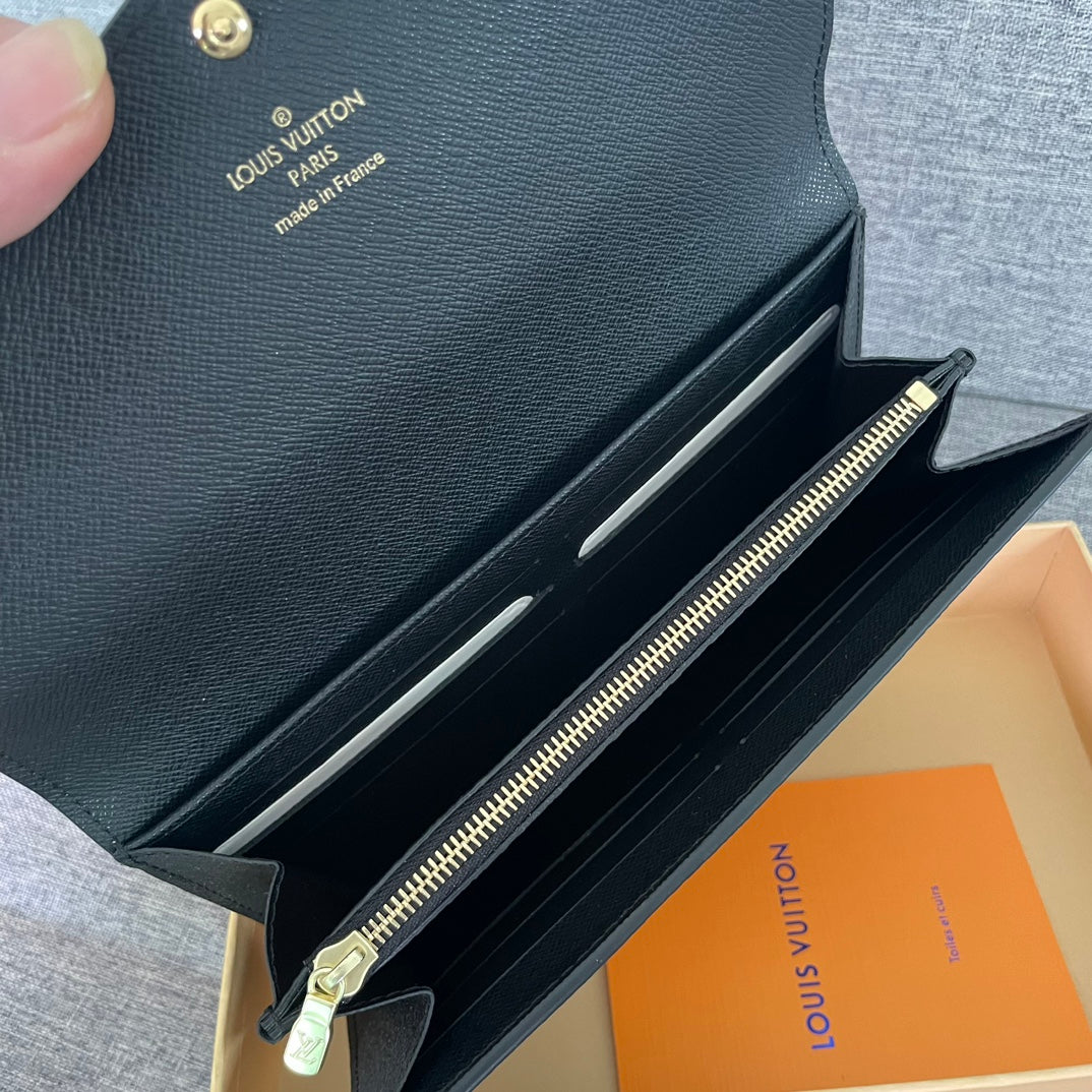 Louis Vuitton Two-Tone Monogram Canvas Envelope Wallet with Button Closure