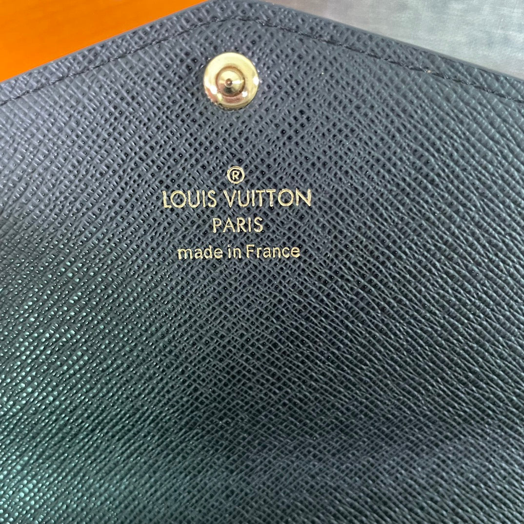 Louis Vuitton Two-Tone Monogram Canvas Envelope Wallet with Button Closure