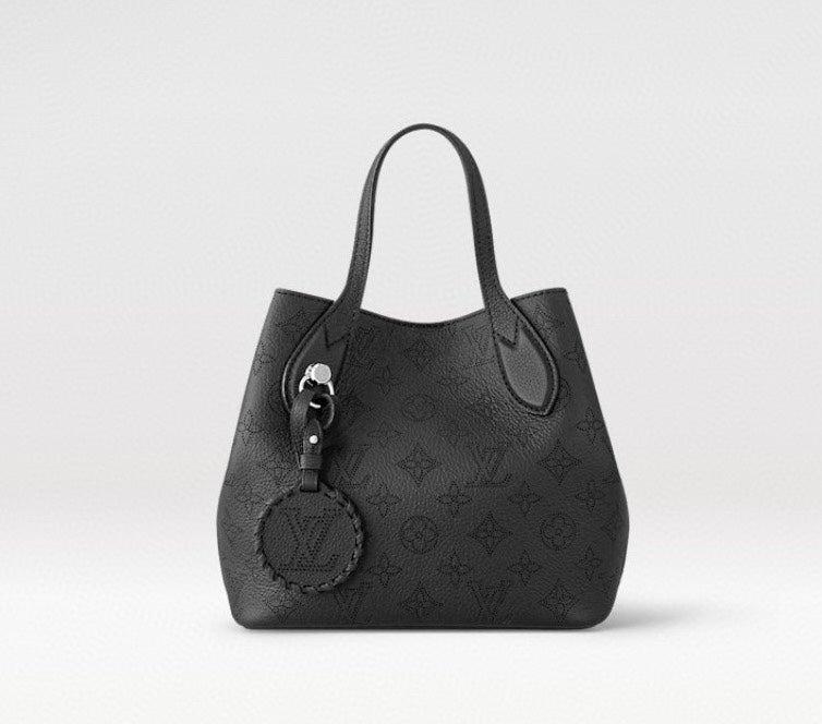 Louis Vuitton Classic Black Embossed Monogram Leather Shoulder Tote Bag