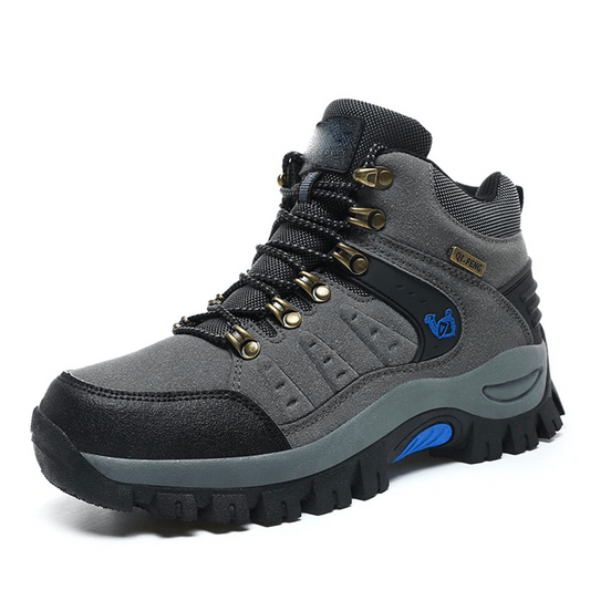Blotcha Unisex Grey Suede Waterproof Hiking Boots Ankle Trekking Shoes