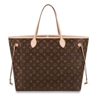 Louis Vuitton Classic Monogram Print Canvas Tote Bag with Leather Straps