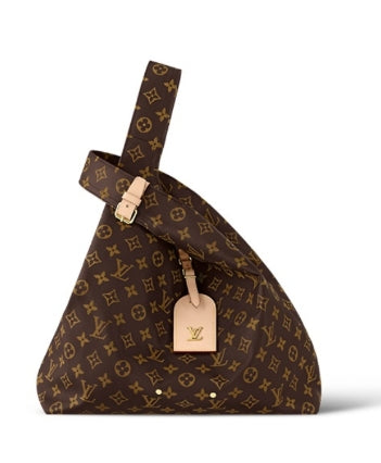 Louis Vuitton Brown Monogram Asymmetric Canvas Triangle Hobo Bag