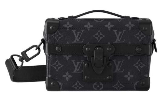 Louis Vuitton Black Monogram Trunk Crossbody Bag with Top Handle