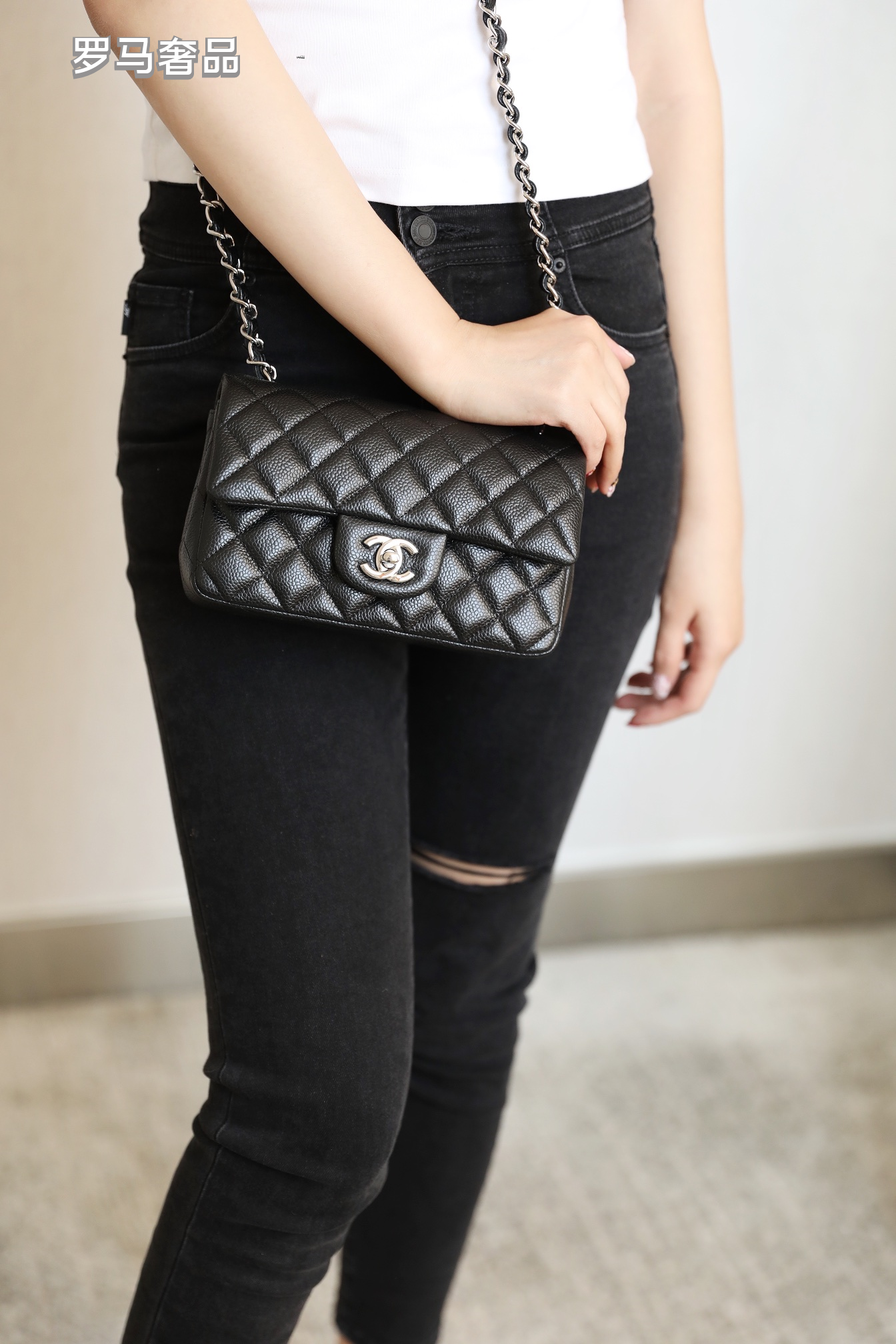Chanel Black Quilted Lambskin Classic Small Flap Bag with Gold Hardware