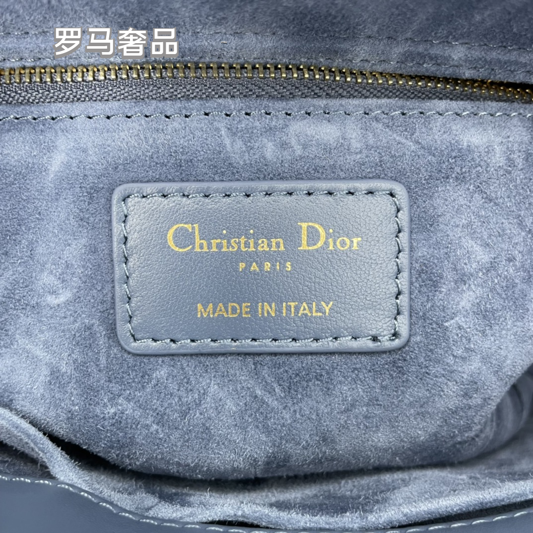 Dior Luxury White Quilted Leather Top-Handle Shoulder Bag for Women