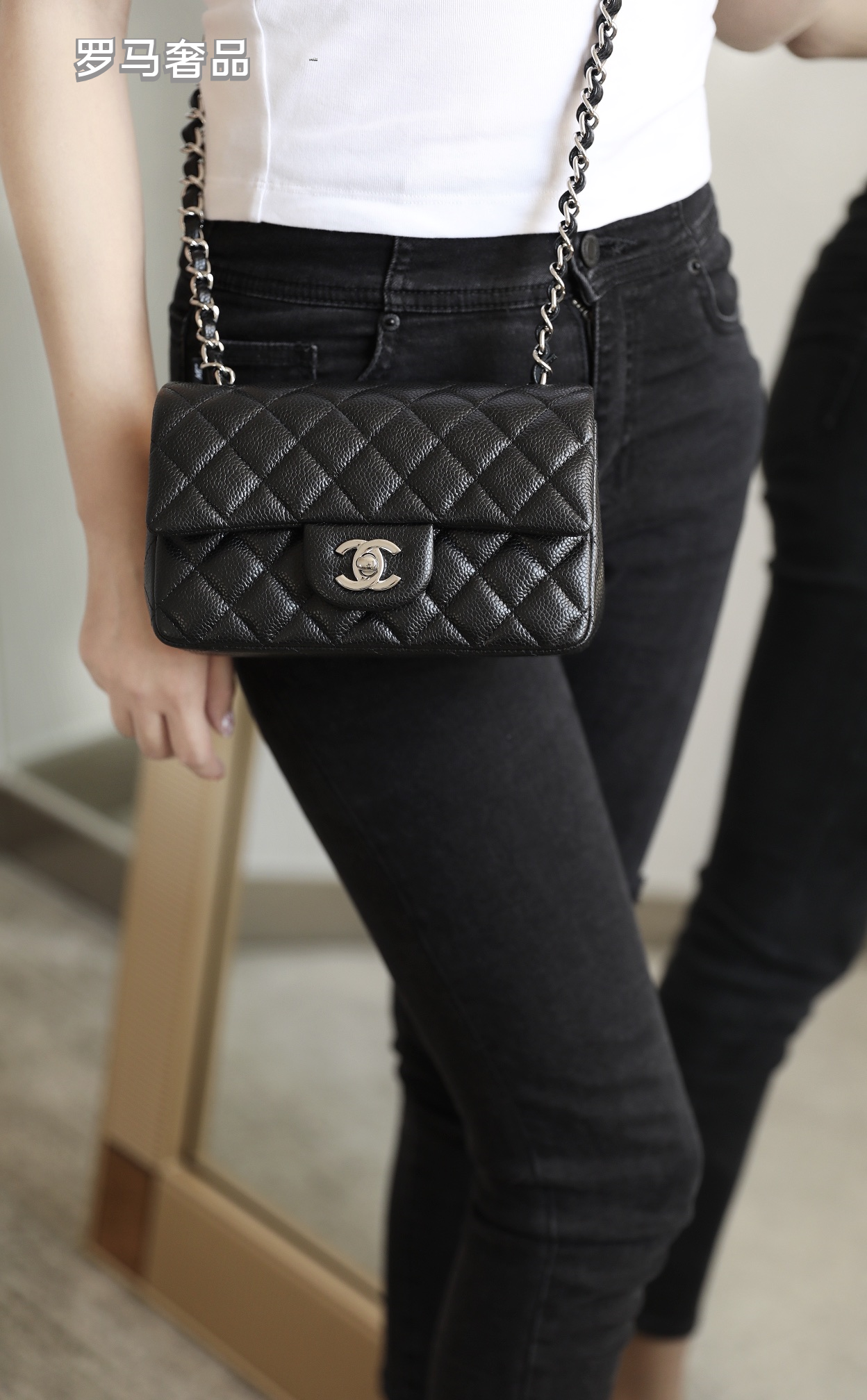 Chanel Black Quilted Lambskin Classic Small Flap Bag with Gold Hardware