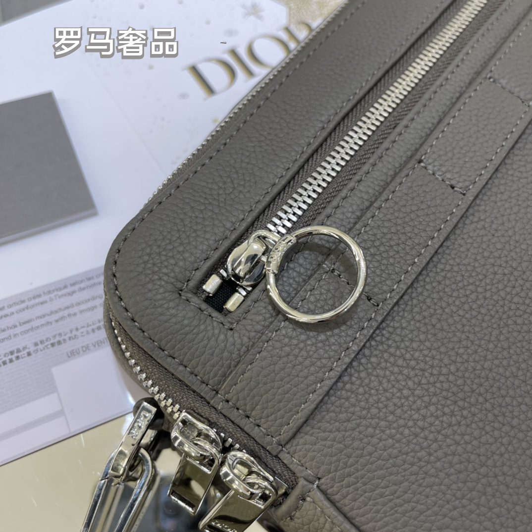 Dior Black Compact Utility Crossbody Bag with Adjustable Shoulder Strap