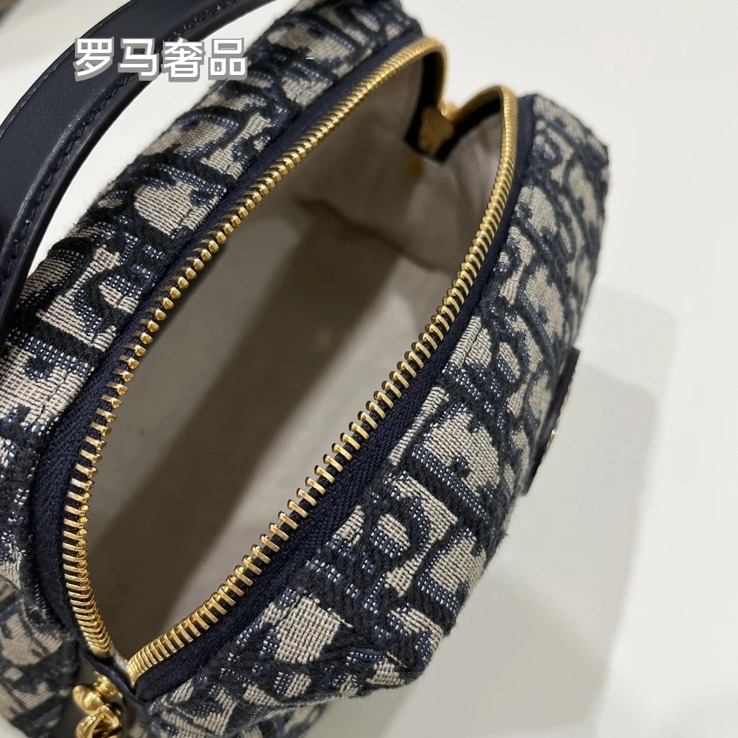 Dior Vintage Monogram Jacquard Top Handle Bag with Chain Strap